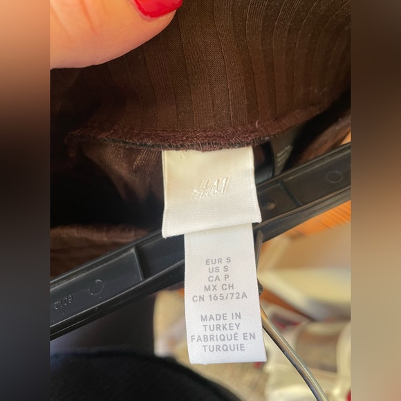 H&M Brown Stretch Flare Pant Small - Picture 3 of 3